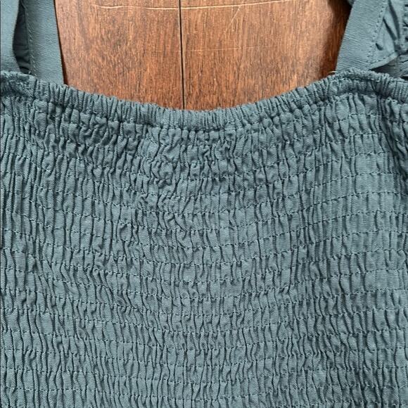 Pink Lily Linen Blend Jumpsuit with Ruffle Straps and Smocked Chest, Size Small - Picture 4 of 10